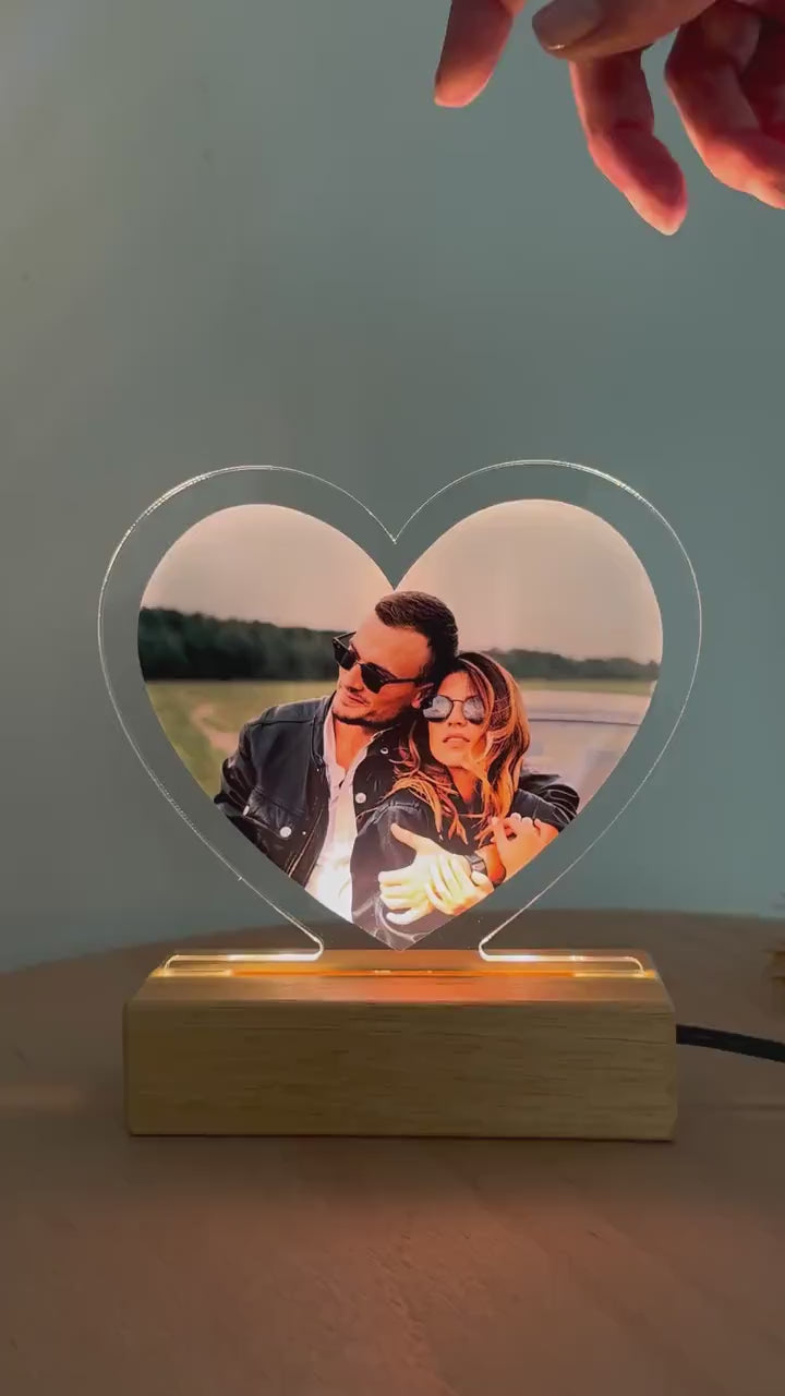 Heart Photo Personalized Lamp