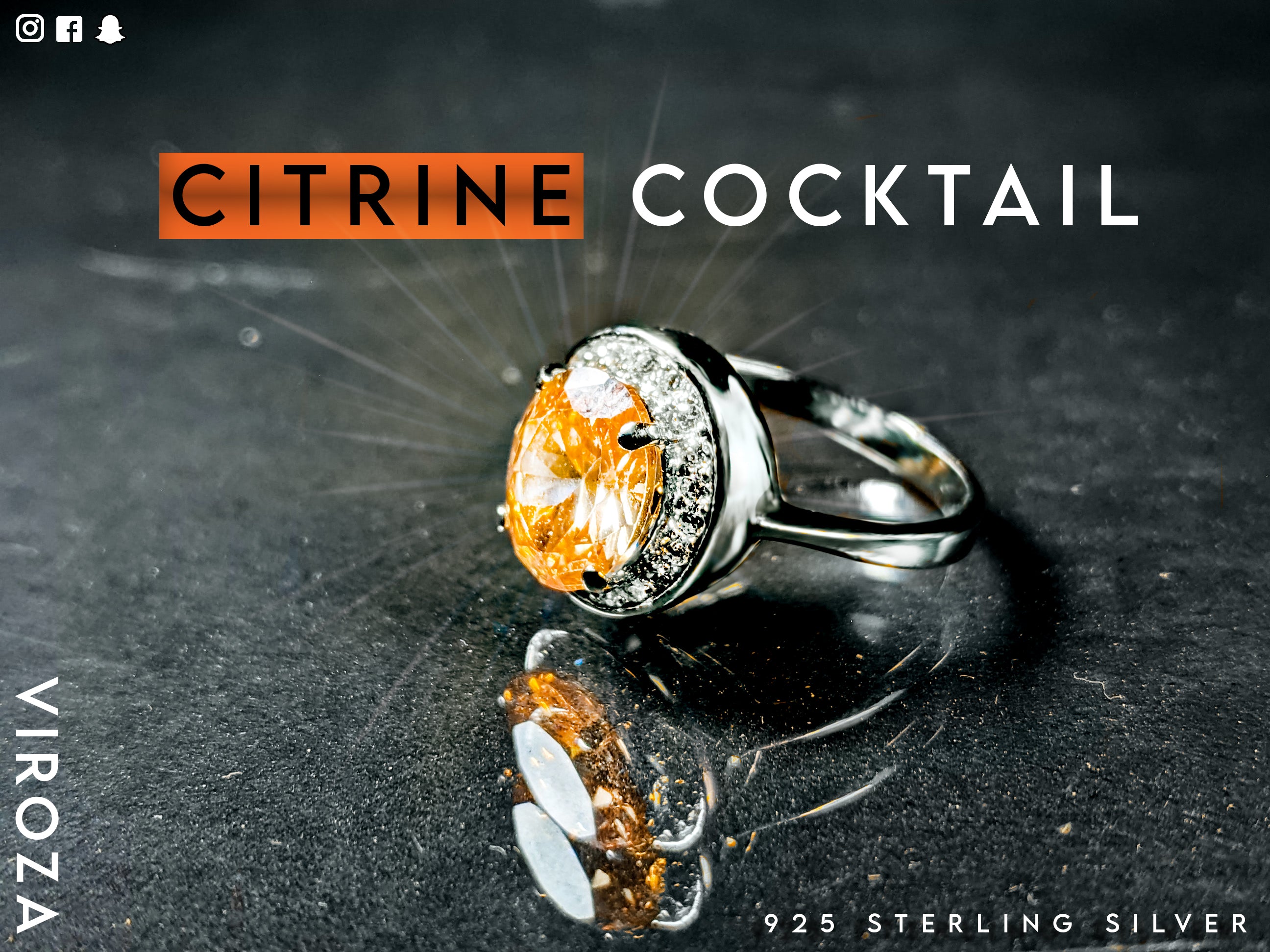 Citrine Cocktail Ring