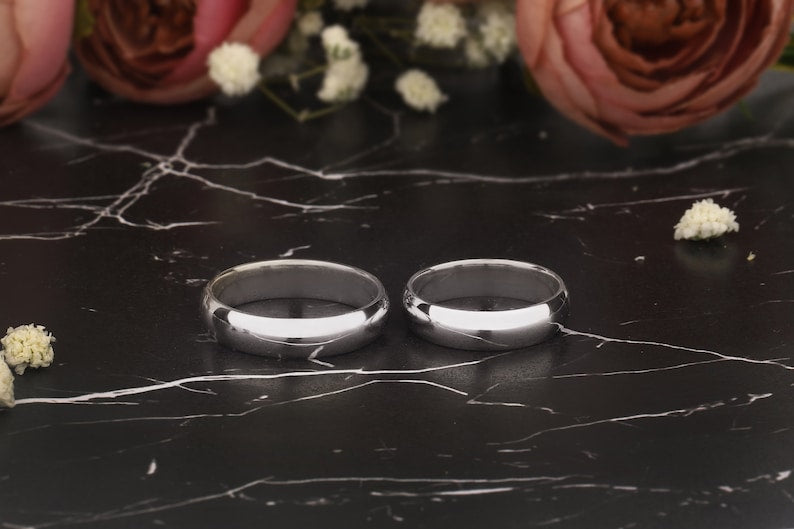 COUPLE BANDS PAIR-925 SILVER