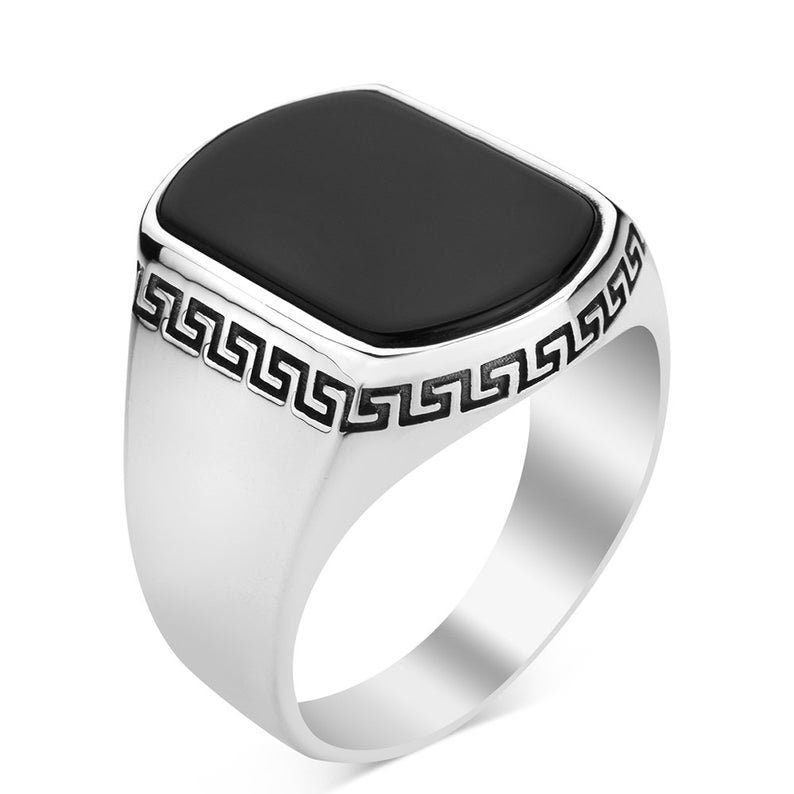 Black Onyx Gemstone ring