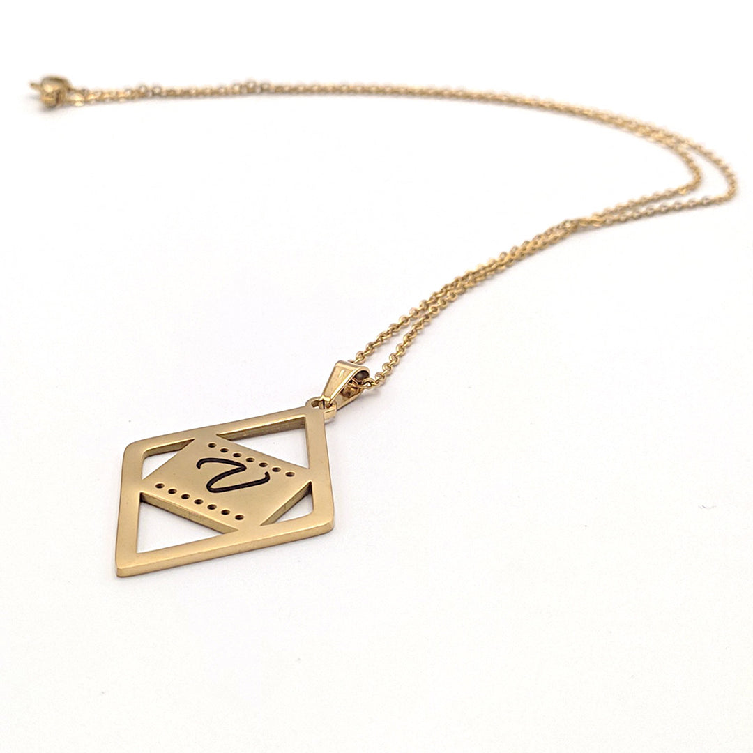 Initial Rhombus Necklace