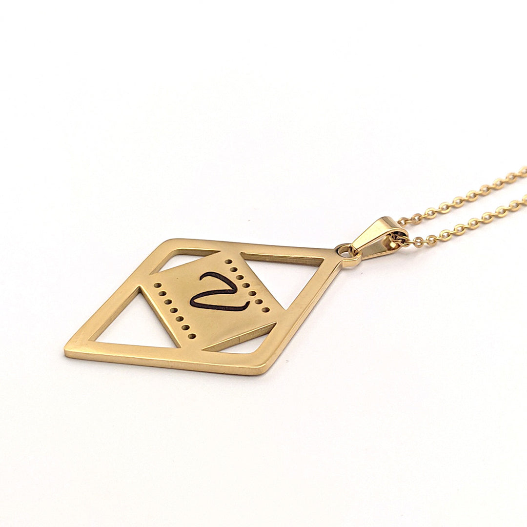 Initial Rhombus Necklace